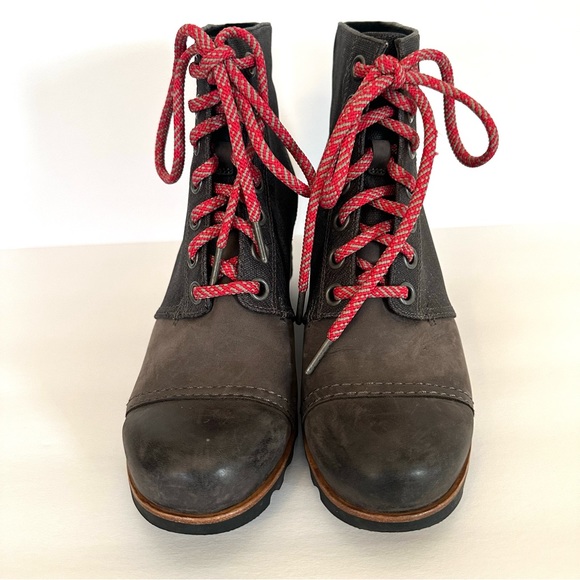 Sorel PDX Lace Wedge Quarry Gray Boot Size 10 - Picture 4 of 11